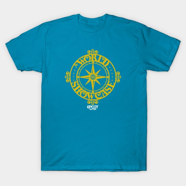 Epcot World Showcase Compass T-Shirt by BurningSettlersCabin